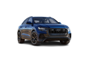 Audi Q8 luxury SUV rental Morocco on the road